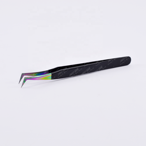 Rainbow Tip Russian Volume Eyelash Extension Tweezers Wholesale Private <b>Label</b> Eyelash Tweezers Manufacturer - Product Image 4