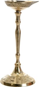 Chandelier Diya en laiton Roy avec support haut Pradeep, décoration de mariage artisanale par Z U Handicraft - Product Image 3