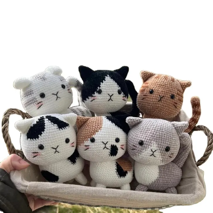 2023 cat crochet finito giocattolo fatto a mano nuovo adorabile gatto all'uncinetto giocattolo gatto crochet amigurumi