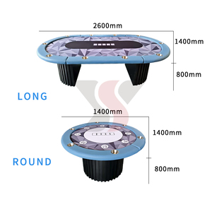 Mesa <span class=keywords><strong>de</strong></span> Póker Texas Hold'em Profesional <span class=keywords><strong>de</strong></span> Combinación Personalizada (Larga y Corta) para Casino y Club, Venta Caliente YS - Product Image 1