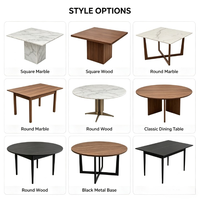Ensemble table et chaises rondes en bois massif XY, modernes et durables, pour restaurants et cafés