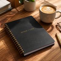 Carnet A5 à couverture rigide avec reliure à anneaux, papier couché, logo imprimé personnalisé, bloc-notes de bureau, agenda – Vente en gros