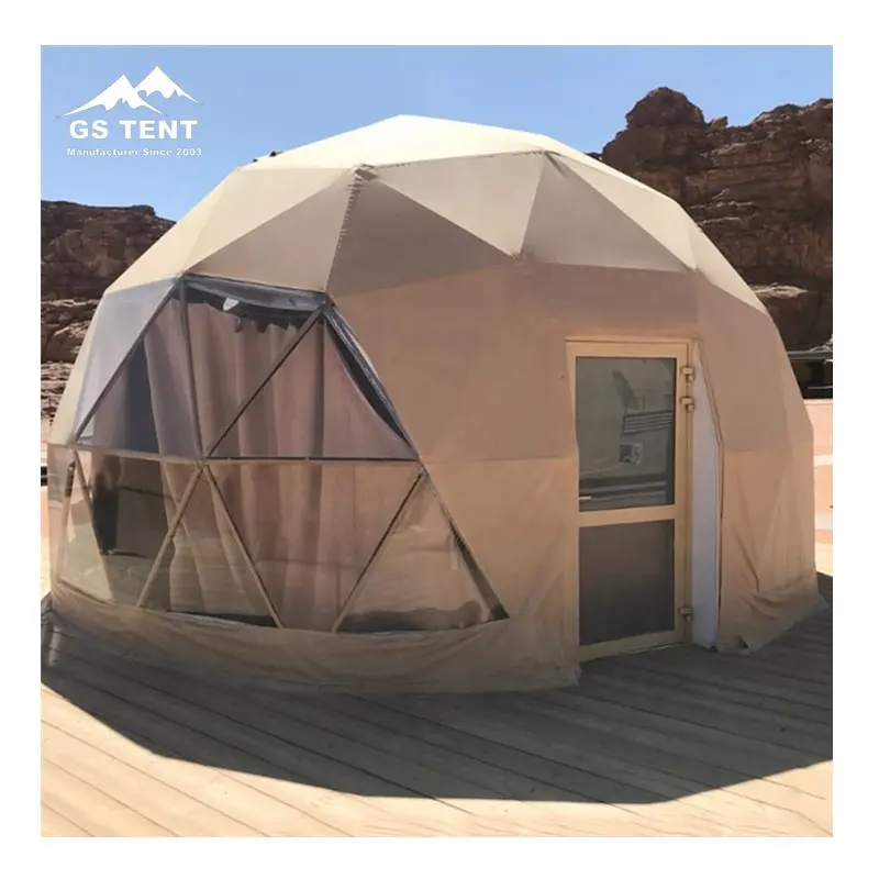 Tente désert de Camping chauffante, transparente, de luxe, décoration d'hôtel écologique, prévente, maison en forme de dôme transparente