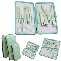 Kit de coupe-ongles pour adultes, très vendu, manucure et pédicure, acier inoxydable, 16 pièces, outils de coupe-ongles pour le soin du visage, des mains et des pieds