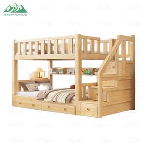 Muebles Modernos para Dormitorio Infantil Wayon, <span class=keywords><strong>Cama</strong></span> <span class=keywords><strong>Litera</strong></span> Doble con Escalera y Cajones de Almacenamiento - Product Image 6