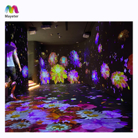 Ar Interactive Curve Wall Projection magique holographique Intérieur Fleur Poisson Mer 3D Salle de projection immersive