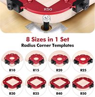 2 packs de gabarits de rayon de toupie, gabarit d'arrondi de toupie en alliage d'aluminium de qualité supérieure pour le travail du bois