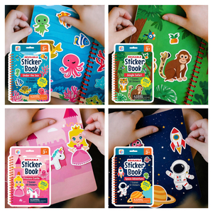 Livres d'autocollants réutilisables personnalisés pour enfants, autocollants en silicone amovibles autocollants, meilleurs cadeaux, jouets éducatifs pour enfants - Product Image 3