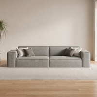 Canapé modulaire sectionnel 2 places à assise profonde en mousse à mémoire de forme haute densité, livré en kit, design moderne personnalisable