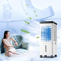 Enfriador de Aire Móvil Eléctrico con Refrigeración por Agua, Ventilador Evaporativo de Bajo Consumo, Almohadilla de Enfriamiento Reforzada para Uso Comercial en Interiores y Autocaravanas