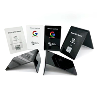 Expositor Acrílico en Forma de L Personalizado con NFC, NTAG213, NTAG216, Código QR, para Mostrar Reseñas de Google, Tarjetas de Membresía, Tarjetas de Visita, Hoteles, Resistente al Agua