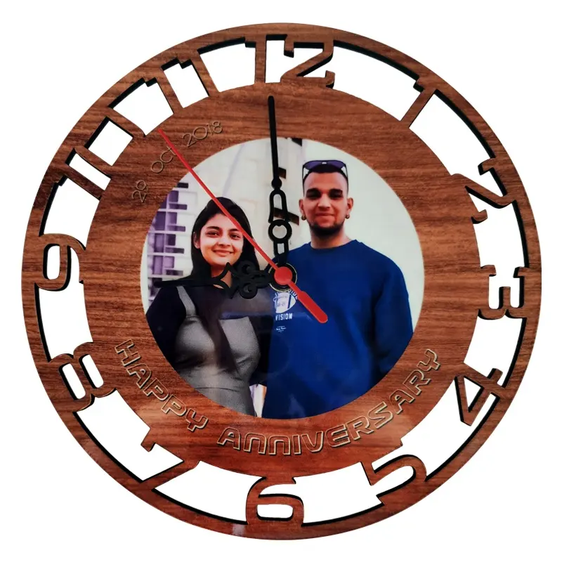 12 дюймов 30 см современные круглые пустые сублимационные часы из твердой доски для дома декоративные сублимационные настенные часы из МДФ