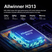 XS97 K3 Quad Core Android TV Box Allwinner H313 ARM Cortex-A35 2.4G 5G WiFi de Doble Banda 4K Android 10 OS con Enchufe para Reino Unido/UE/EE. UU.