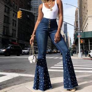 <span class=keywords><strong>Jean</strong></span> évasé taille haute pour femme, coupe bootcut, décontracté, <span class=keywords><strong>en</strong></span> denim respirant et élastique, délavé, hiver, taille XL, simple, vente <span class=keywords><strong>en</strong></span> gros - Product Image 6