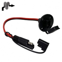 Vente en gros sur mesure prise de courant solaire SAE port mural latéral câble d'extension de connexion d'alimentation SAE avec couvercle anti-poussière connecteur SAE