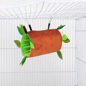 Conjunto de Cinco Peças de Decoração para Gaiola de Pequenos Animais, em Pelúcia Quente e Algodão: Rede em Formato de Folha, Tubo de Escalada, Balanço e Cama Suspensa, Adequado para <span class=keywords><strong>Hamster</strong></span>, Petauro-do-açúcar e Esquilo - Product Image 4