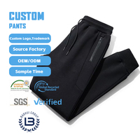 Pantalons de survêtement décontractés pour hommes, taille plus, coupe ample, avec poches, en toile de coton décorée pour les coureurs