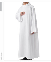 Soutane Robe de Clergé Arabe Chrétien Catholique pour Prêtre du Moyen-Orient, Été Automne, Polyester, à Capuche, Longueur Cheville, Vente en Gros