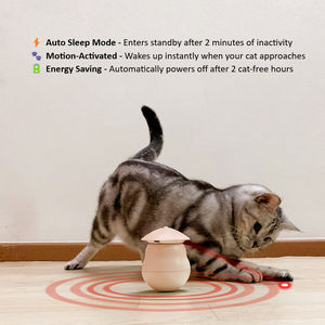 Automatische kattenlaser speeltjes, bewegingsgeactiveerde elektrische slimme teaser, roterende huisdier speeltjes, interactief katten speeltje - Product Image 3