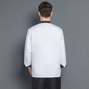 Chaqueta de abrigo de chef uniforme restaurante manga larga unisex - Product Image 3