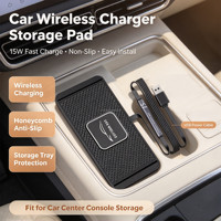 Chargeur sans fil pour voiture à prix de gros, 15 W, antidérapant, charge rapide, pour téléphone Android et iPhone 18 Pro