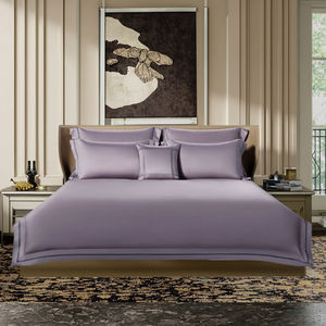 Personnalisé 100% coton fonctionnel antibactérien Anti-acariens refroidissement ensemble de draps de literie motif solide pour la maison ou l'hôtel - Product Image 3