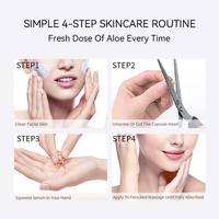 Service OEM ODM, sérum pour le visage à l'aloe vera, essence minérale, acide hyaluronique, hydratant, revitalisant, nourrissant, lissant