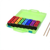 Nouvelles Innovations : Accessoires d'Instruments de Musique à Percussion Arc-en-ciel - Xylophone 8 notes, Métallophone, Bloc d'Instruments