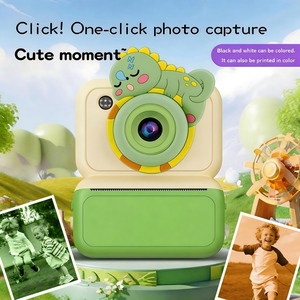 <span class=keywords><strong>Appareil</strong></span> <span class=keywords><strong>photo</strong></span> instantané DLC 4800MP à double objectif, vidéo 1080P, anti-étincellement, blocage de la lumière bleue, impression en un clic, étui de protection en silicone - Product Image 1