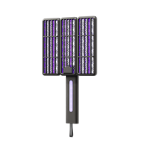 Qualitell – Nouvelle raquette électrique anti-moustiques rechargeable à LED, grande maille, pour la lutte antiparasitaire domestique