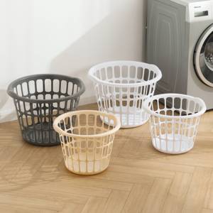 Custom Multifunction Round Laundry Plastic Storage Baskets With Handle