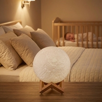 Lampe lunaire 3D RGB, lumière de nuit LED colorée à 16 couleurs avec télécommande, intensité réglable, décoration de chambre à coucher, cadeau unique