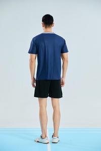 Jersey Tenis Bulu Tangkis Biru Dongker yang Dapat Disesuaikan untuk Pria Wanita Anak-anak, Kaos Latihan Tim dengan Cetak Sublimasi, Pakaian Jersey Olahraga - Product Image 5