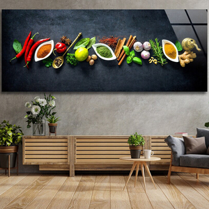 Cocina moderna hierbas especias utensilios <span class=keywords><strong>de</strong></span> Sushi cuchara ilustraciones <span class=keywords><strong>de</strong></span> lujo póster impresión imagen cristal porcelana pintura cocina pared <span class=keywords><strong>arte</strong></span> - Product Image 6