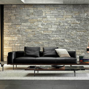 أريكة إيطالية كلاسيكية أنيقة أطول بجلد المفروشات وأريكة من الخشب وحدات أثاث غرفة المعيشة صالة كراسي داخلية - Product Image 5