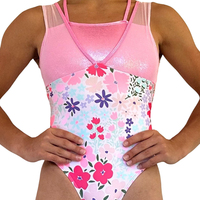 Justaucorps de performance respirant sans manches pour filles, à faible MOQ, personnalisé en polyester sublimé, pour gymnastique et danse