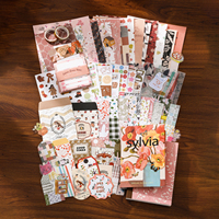 Simno Bullet Junk Journal A6 Cuaderno Cuadrícula Papelería Floral Botánico Estético Kit de Scrapbook Vintage