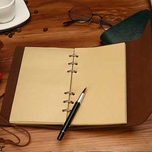 Cubierta de cuero Pu Vintage de lujo, diario/planificador de viaje/cuaderno/Correa envolvente para cerrar diario - Product Image 5