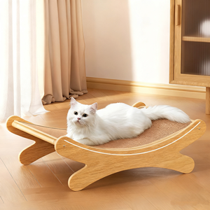 Lit grattoir en sisal, mobilier d'intérieur de luxe pour animaux de compagnie, chaise en bois massif, grand tapis à gratter, carton écologique - Product Image 3