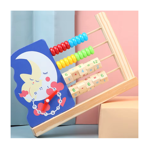 Reloj <span class=keywords><strong>de</strong></span> Educación Temprana <span class=keywords><strong>de</strong></span> madera para niños <span class=keywords><strong>de</strong></span> alta calidad, cuentas <span class=keywords><strong>de</strong></span> Color, marco <span class=keywords><strong>de</strong></span> ábaco, aprendizaje <span class=keywords><strong>de</strong></span> inteligencia, Juguetes didácticos - Product Image 1