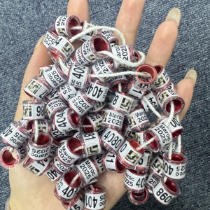 2025 Voetbanden Aluminium Duivenringen Met Aangepaste Kleurrijke Naam Telefoon Serienummer Race Ring - Product Image 3