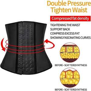 Hot Selling Gaine Amincissante Femme Corset Waist Trainer Waist Corsets Cincher Sport Girdle <strong>Latex</strong> Hooks <strong>Lady</strong> Body Shaper - Product Image 2