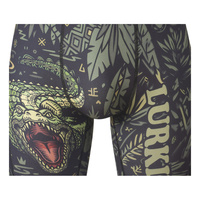 Boxers pour hommes personnalisés en polyester et élasthanne avec imprimé crocodile de la jungle et ceinture à logo