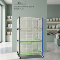 Cage à oiseaux en plastique Crown 2003 Pigeon, 3 étages, durable, légère, forme carrée, Taïwan