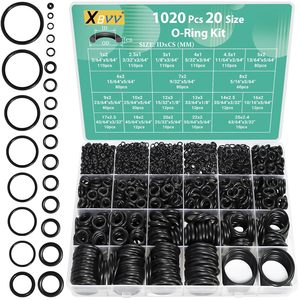 Kit de joints toriques XBVV 1020 pièces 20 tailles en caoutchouc nitrile pour réparation automobile et plomberie - Product Image 1