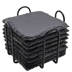 Posavasos de Pizarra al por Mayor, Posavasos de Piedra Negra para Bebidas, Grabado Láser, 4 Pulgadas, Cuadrados, en Forma de Corazón, Material en Blanco para Posavasos - Product Image 3