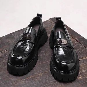 Zapatos de Hombre de Alta Calidad para Oficina y Carrera, Estilo Italiano, Aumentan la Estatura, Impermeables, Transpirables, Sin Cordones, Punta Redonda - Product Image 1