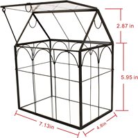 Kit de terrarium pour orchidées, succulentes et cactus d'intérieur, grand terrarium en verre pour plantes hautes, serre en verre avec couvercle