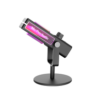Micrófono USB RGB para Juegos con Brazo Ajustable, Plug and Play, Micrófono para Podcast y Transmisión en Vivo para PC, Grabación de Voz
