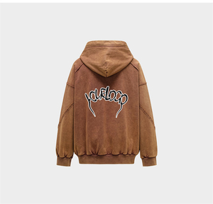 Heavy Weight Long Sleeve Men's Hoodies <b>Towel</b> Terry Cotton Custom Logo <b>Hooded</b> Sweatshirt - Product Image 3